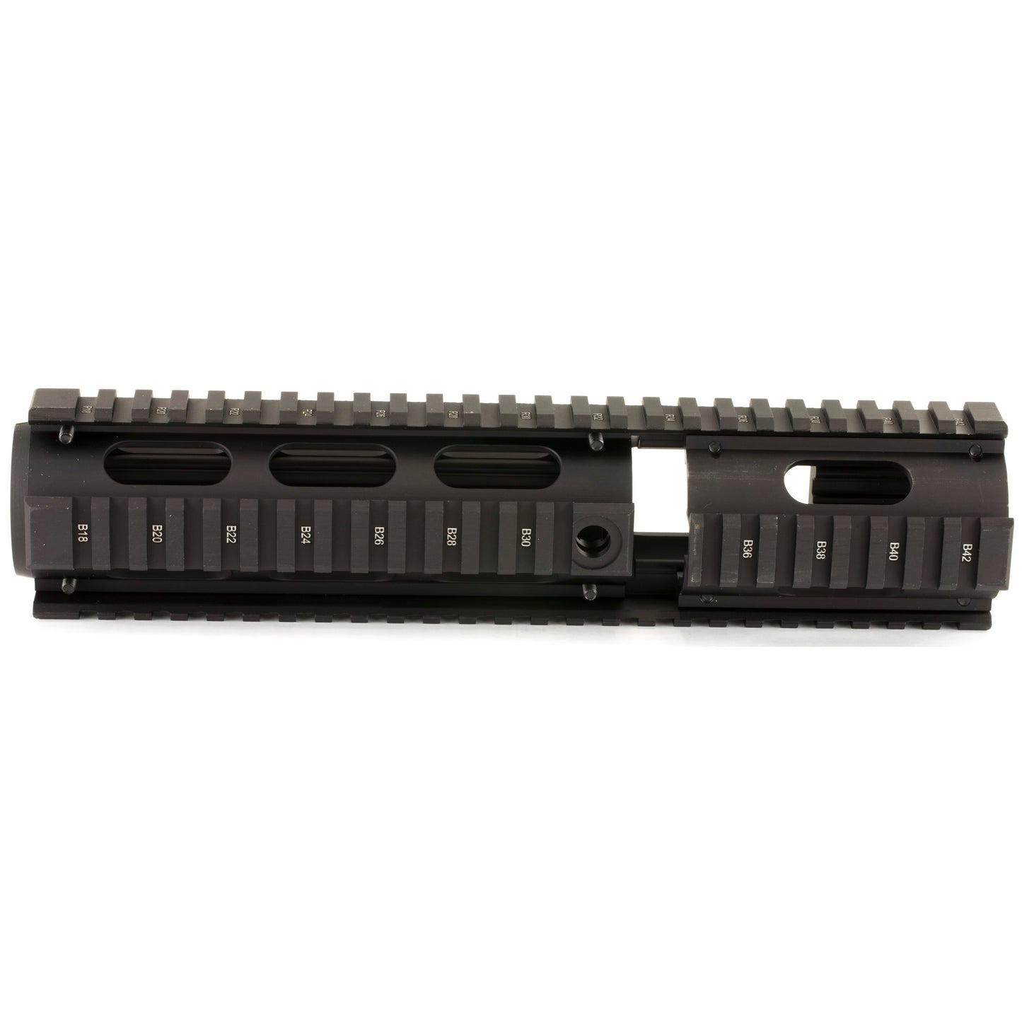 UTG PRO 4/15 CARB QUAD RAIL W/EXT BK