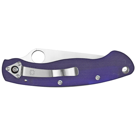 SPYDERCO MILITARY MODEL G-10 BLUE