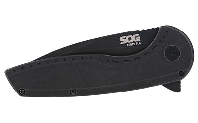 SOG AEGIS FLK 3.25 DROP PT BLK