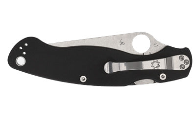 SPYDERCO MILITARY 2 4 BLK/SLV LEFT