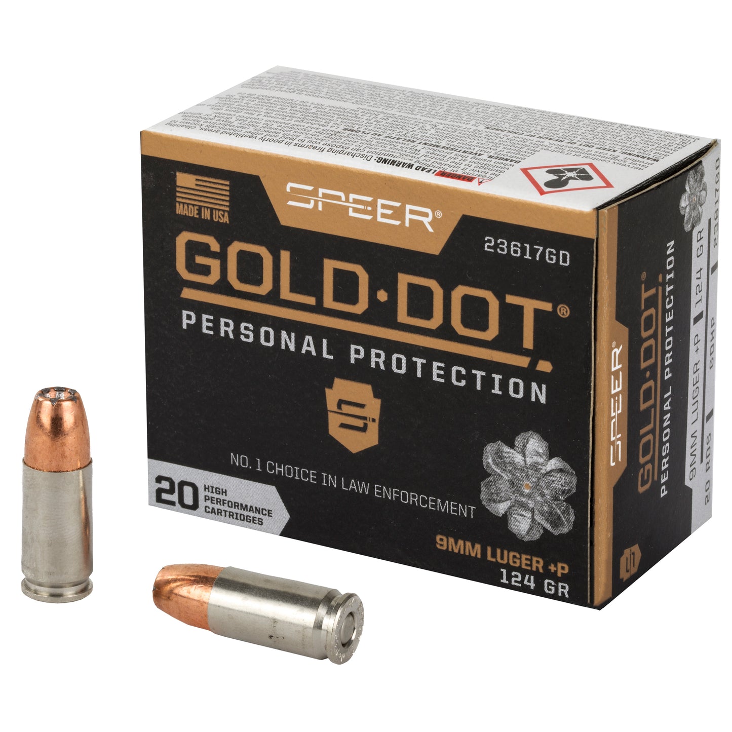 SPR GOLD DOT 9MM+P 124GR HP 20/200