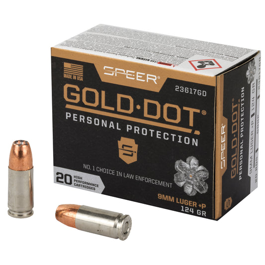 SPR GOLD DOT 9MM+P 124GR HP 20/200