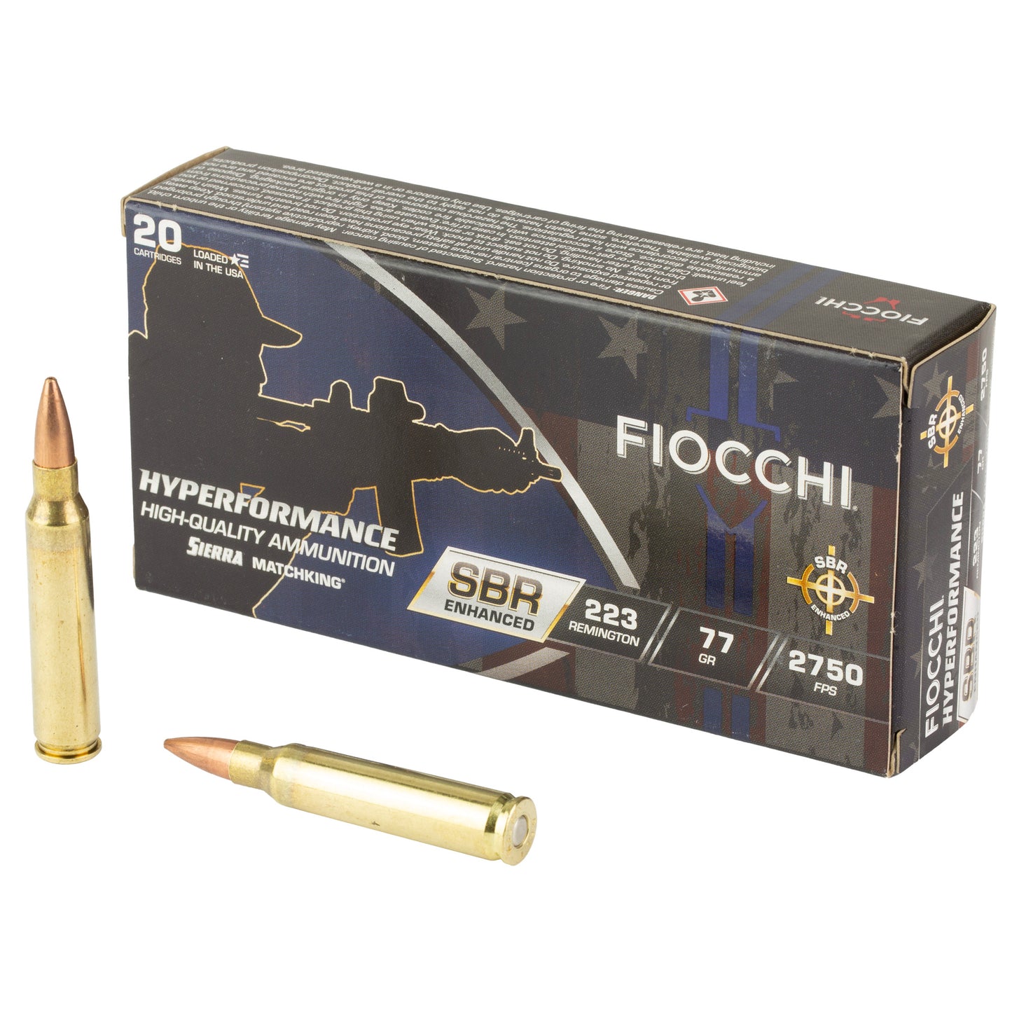 FIOCCHI HYPR SBR 223REM 77GR 20/200