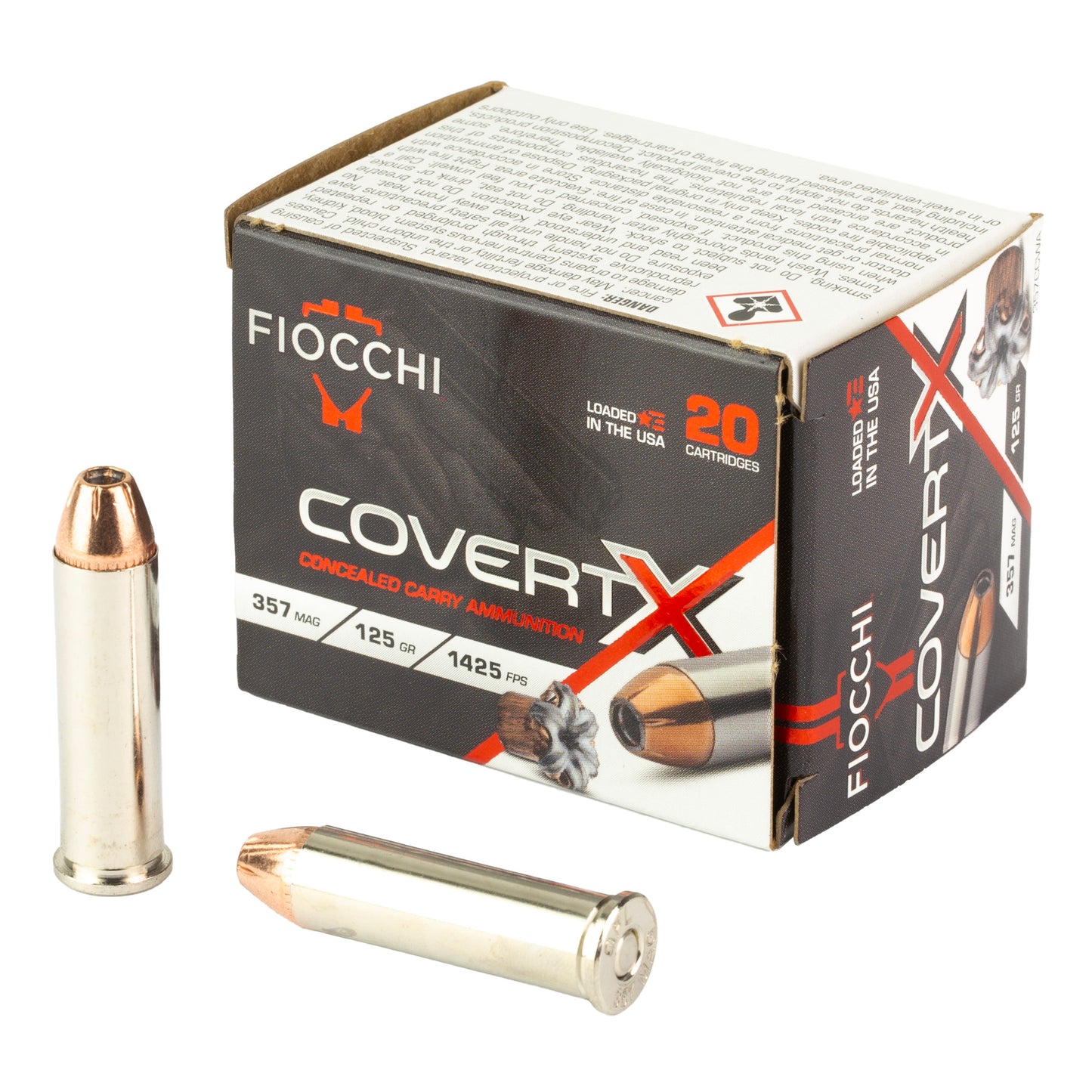 FIOCCHI COVERT X 357MAG 125GR 20/200
