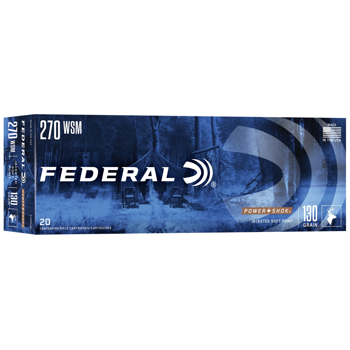 Federal PowerShok 270 WSM 130gr Soft Point – 20 Rounds