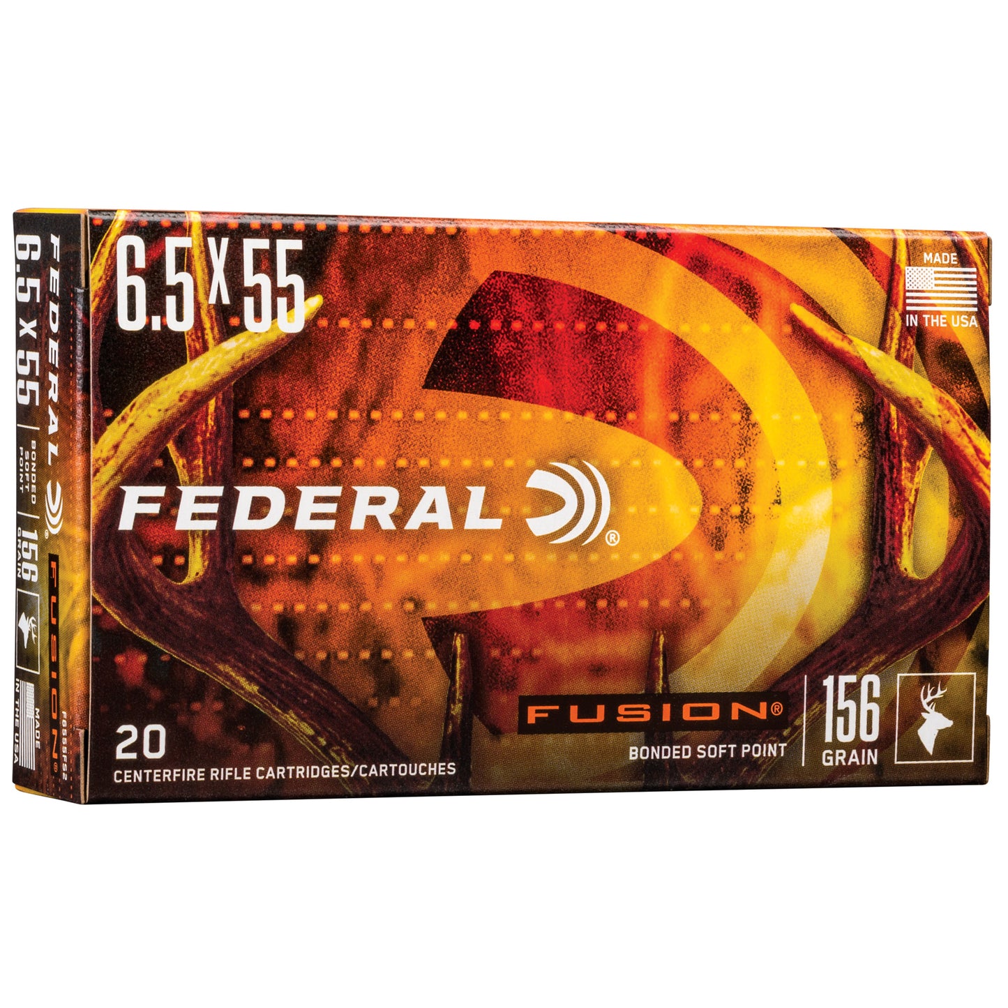 Federal Fusion 6.5x55 Swedish 156gr Soft Point – 20 Rounds