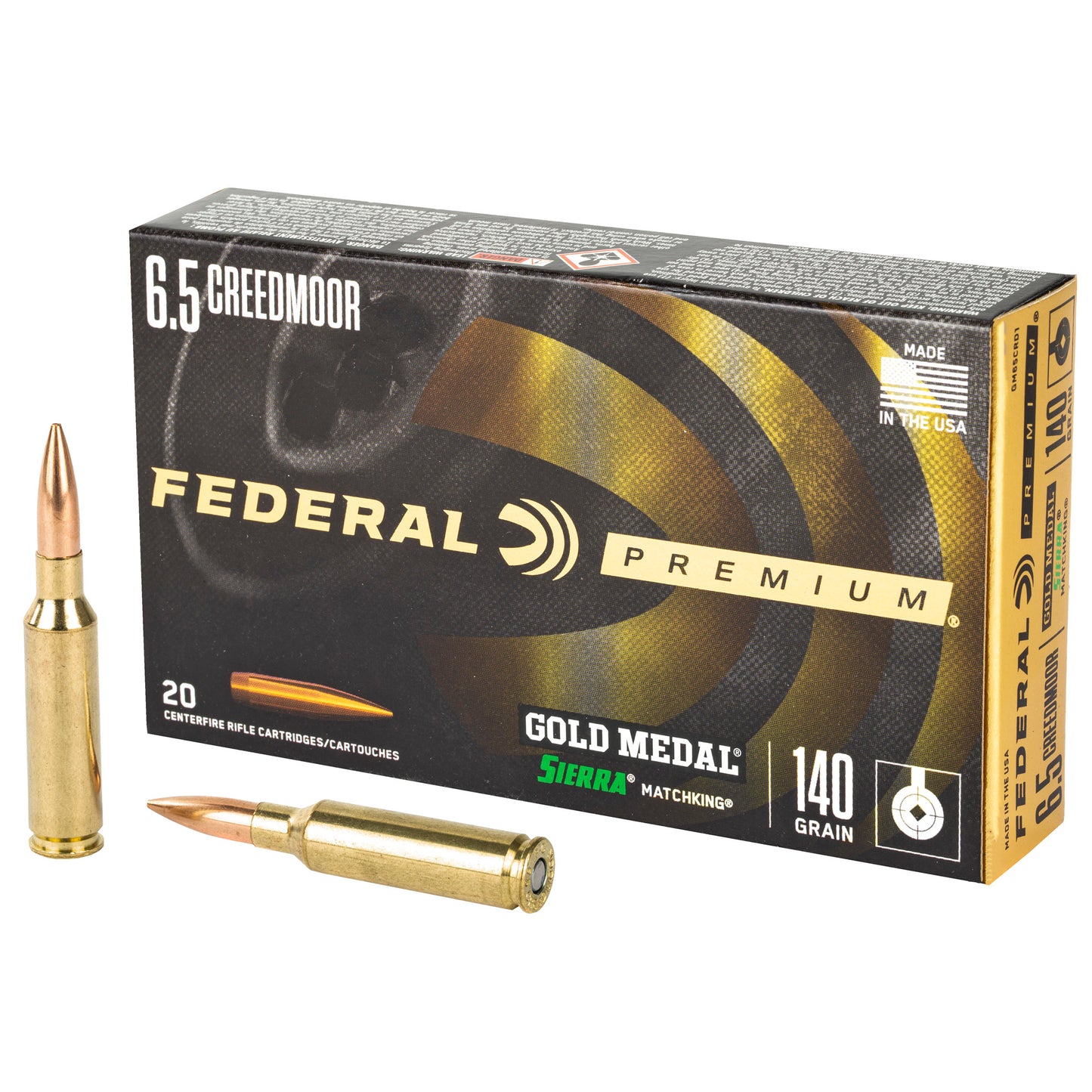 Federal Gold Medal 6.5 Creedmoor 140gr Sierra Match King BTHP – 20 Rounds