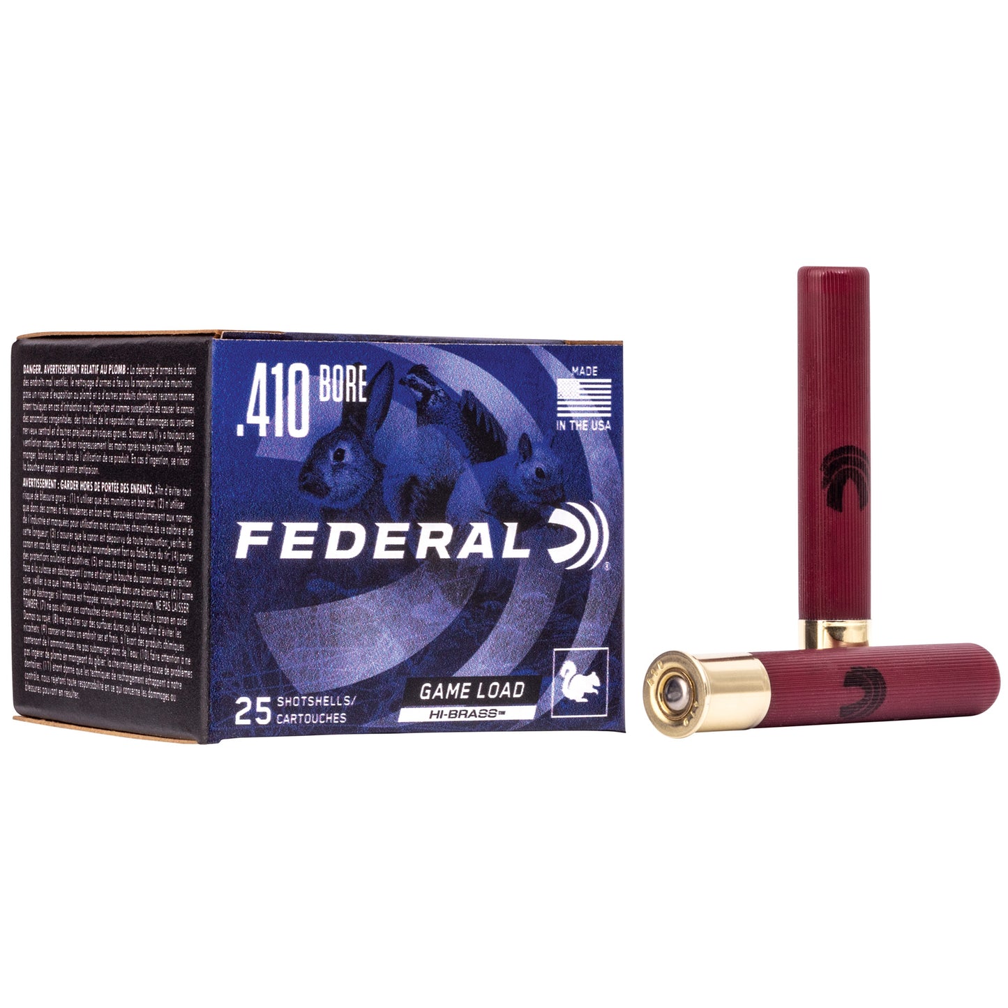 Federal Game-Shok Hi-Brass 410 Gauge 3" #4 Shot – 25 Rounds