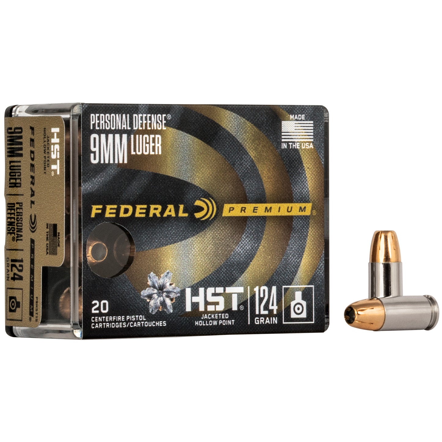 Federal Premium HST 9mm 124gr JHP – 20 Rounds