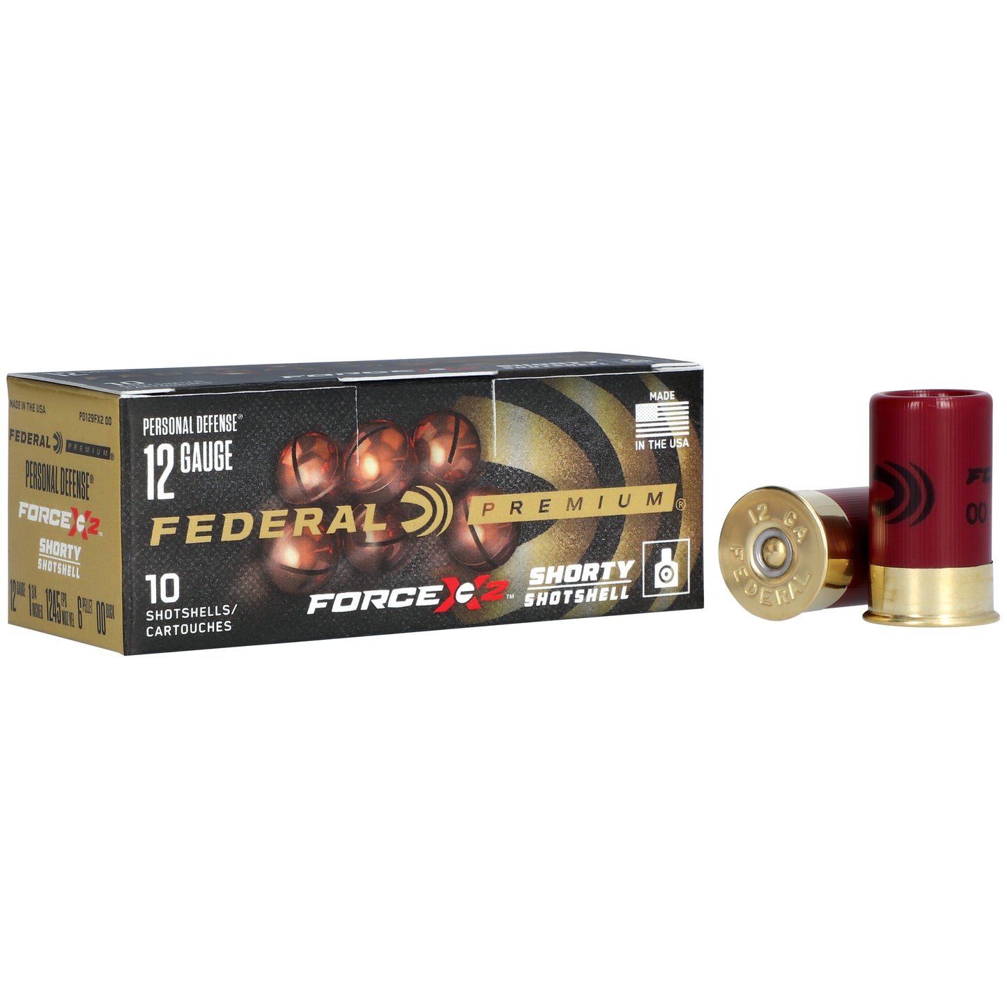 Federal Premium Force X2 12 Gauge 1.75" 00 Buck 6 Pellets – 10 Rounds