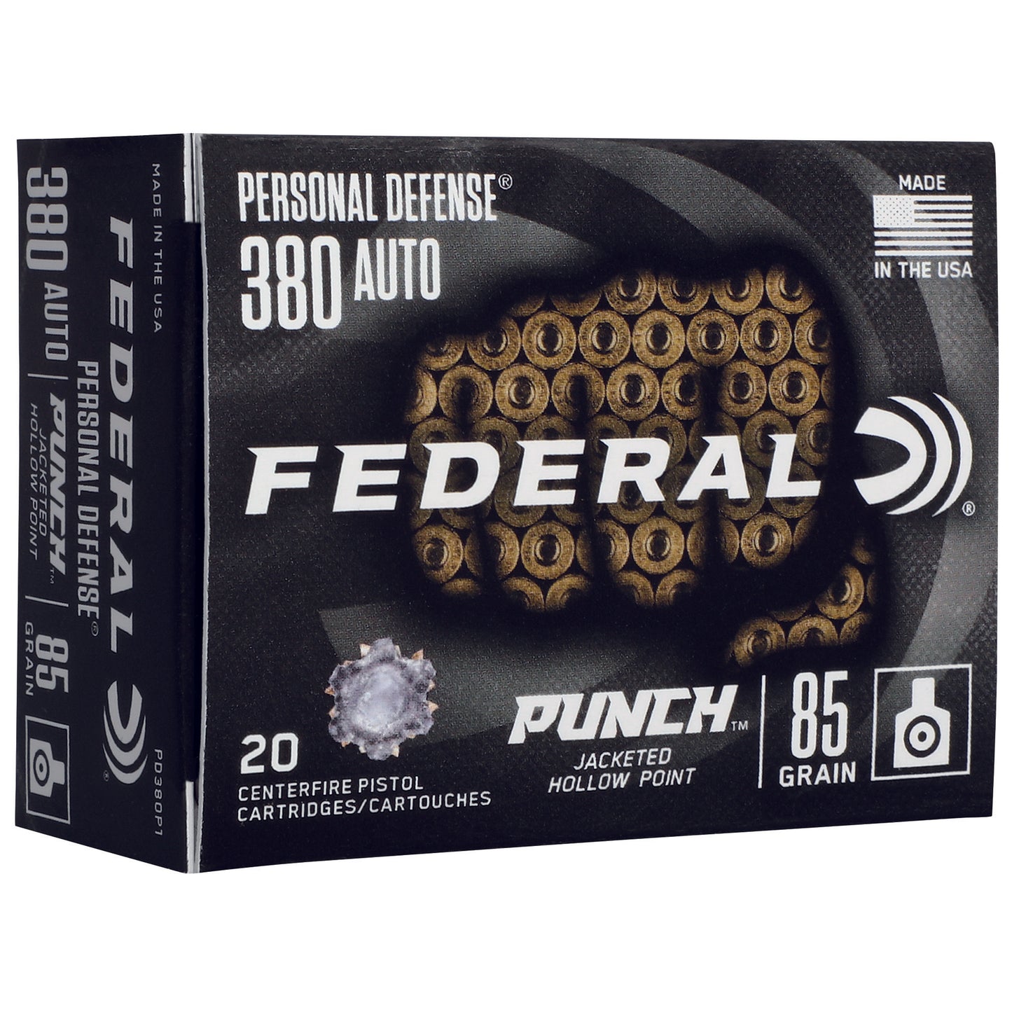 FED PD PUNCH 380AUTO 85GR JHP 20/200