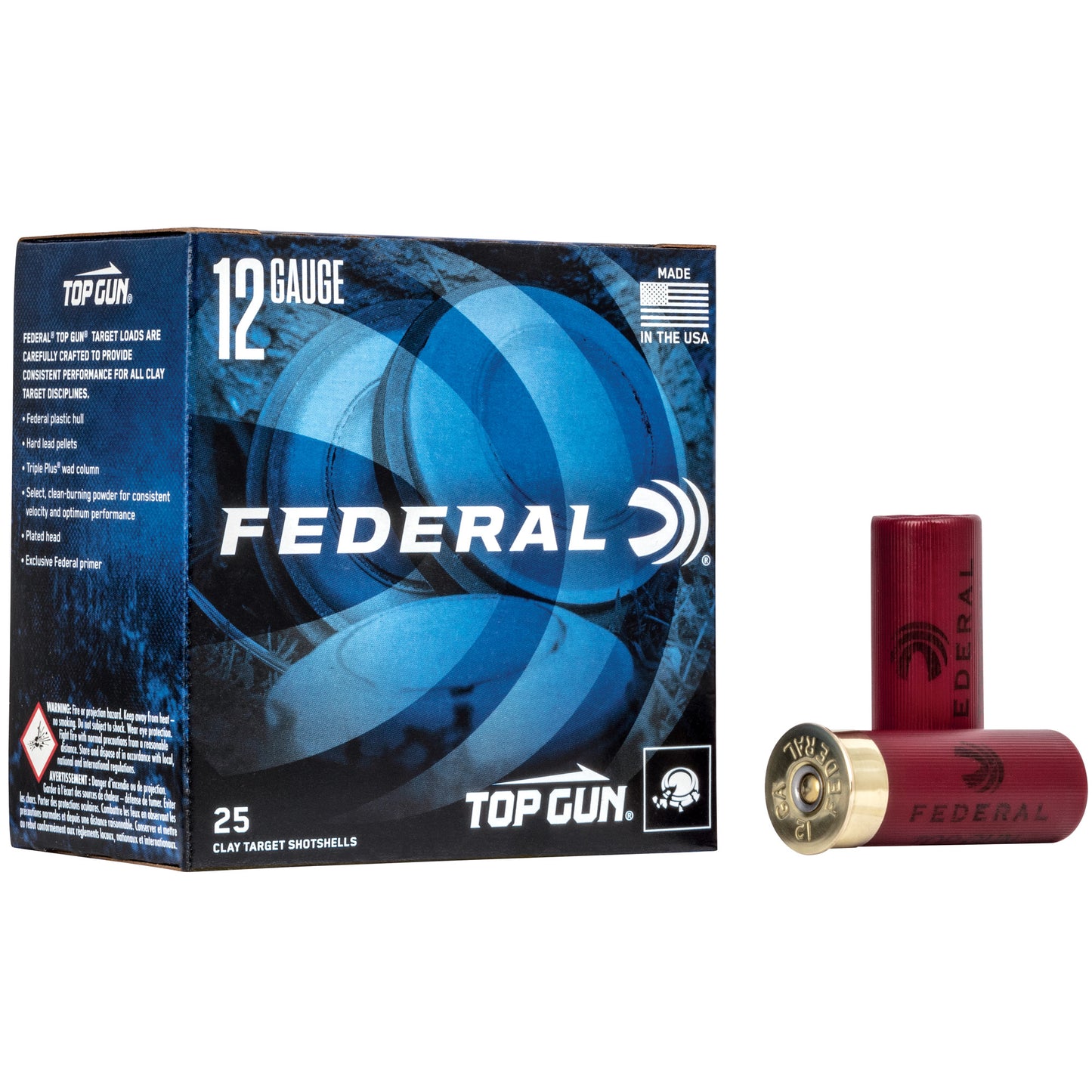 Federal Top Gun 12GA 2.75" #7.5 Shot 1⅛oz Target Load – 25 Rounds