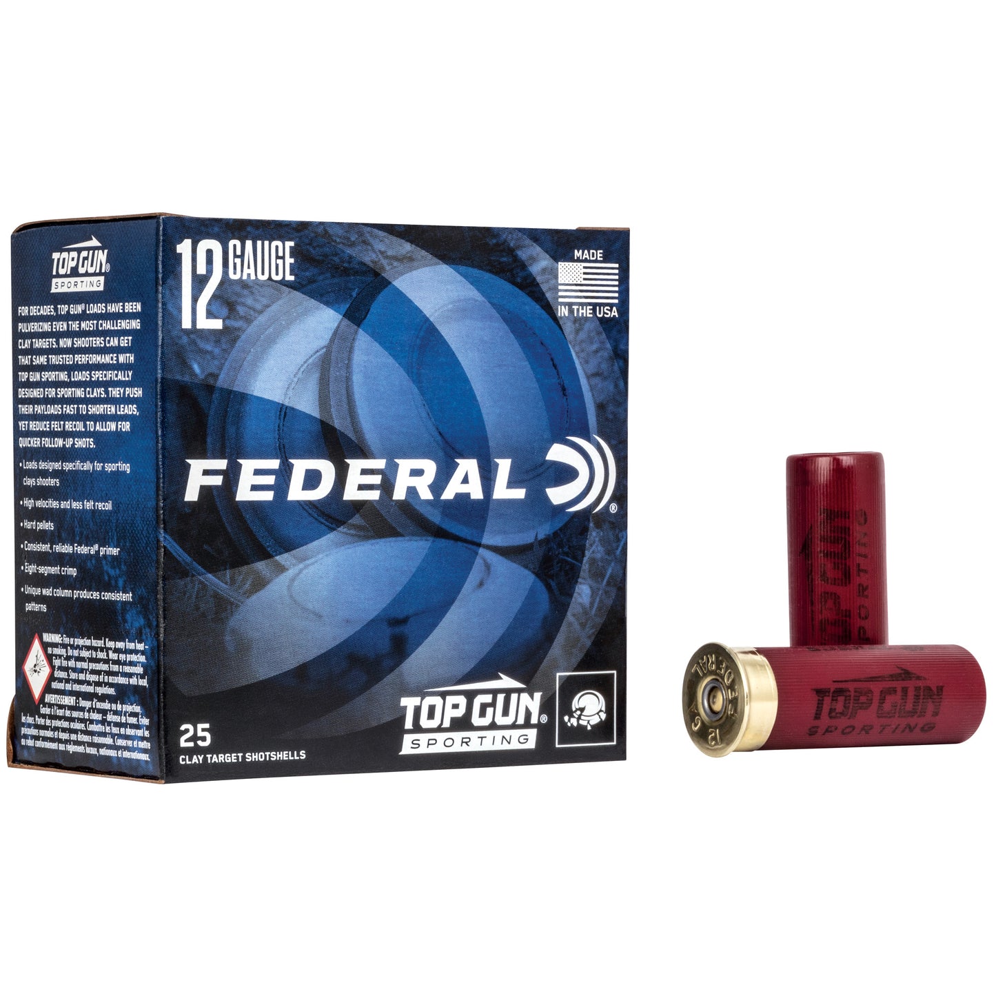 Federal Top Gun 12GA 2.75" #7.5 Shot 1 oz Sporting – 25 Rounds
