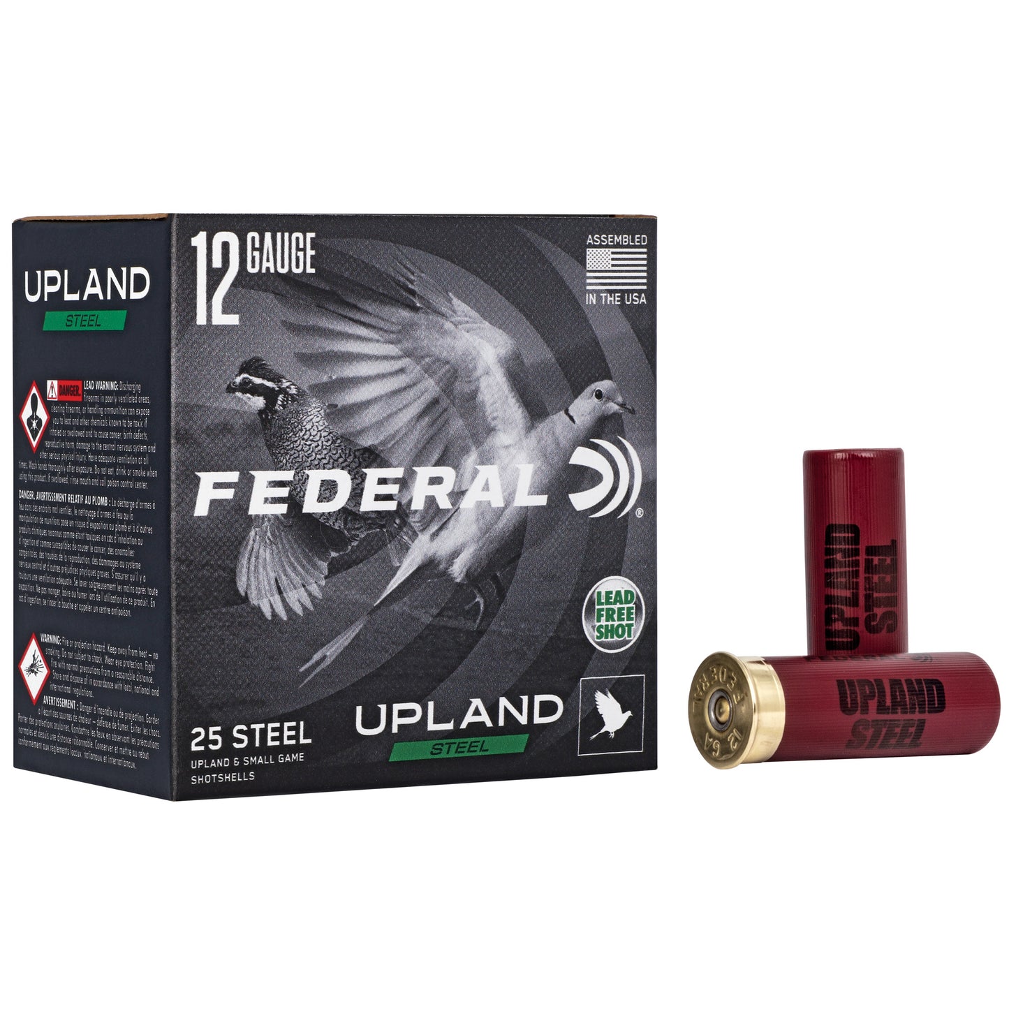 Federal Upland Steel 12GA 2.75" #7.5 1oz Steel Shot – 25 Rounds