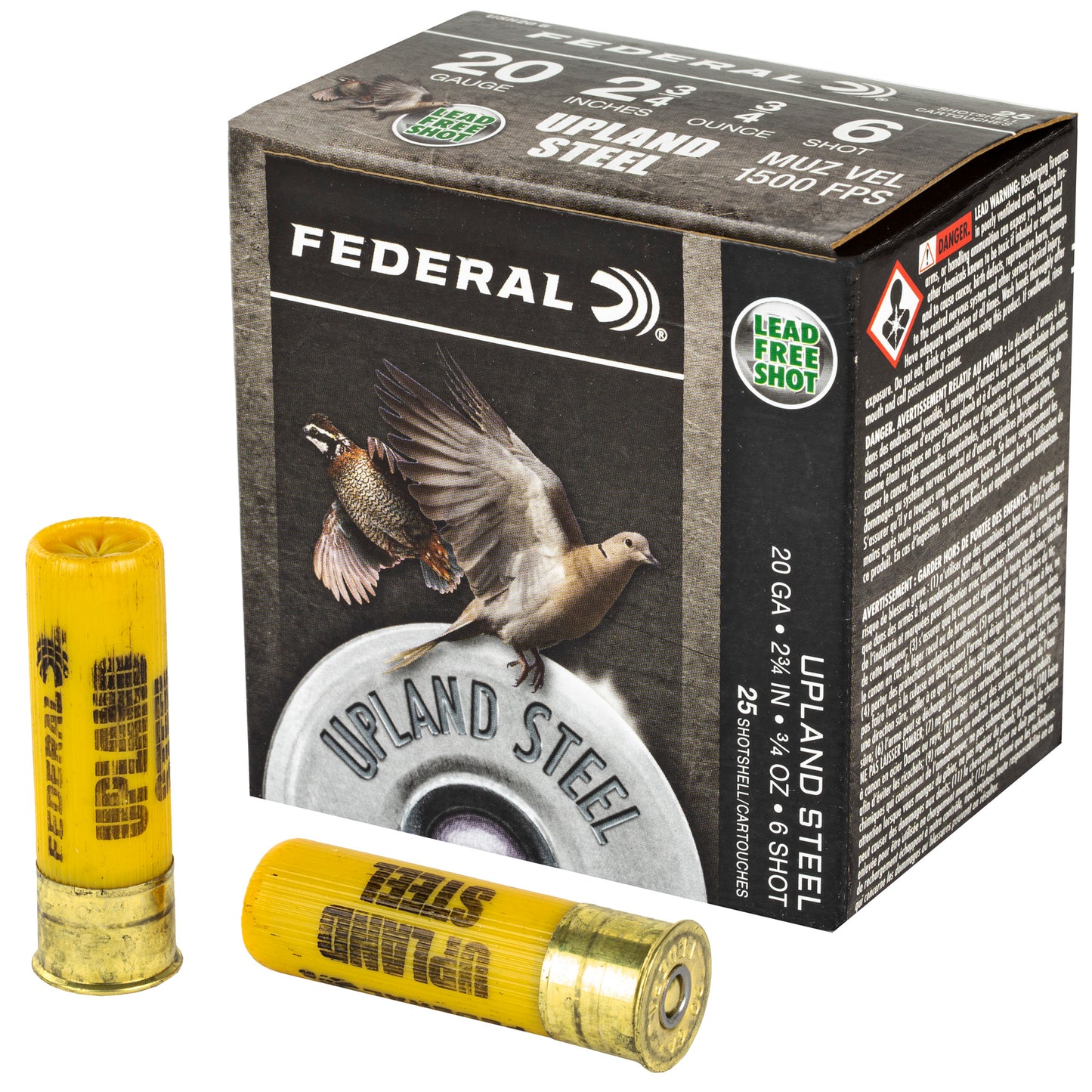 Federal Upland Steel 20 Gauge 2.75" #6 Shot 7/8 oz – 25 Rounds