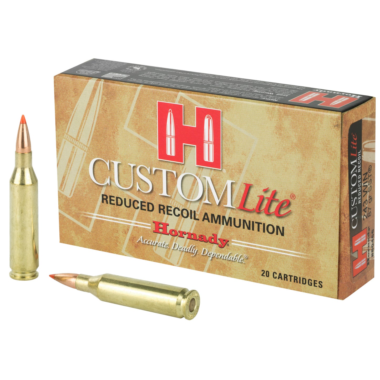 Hornady Custom Lite 243 Win 87gr SST – 20 Rounds