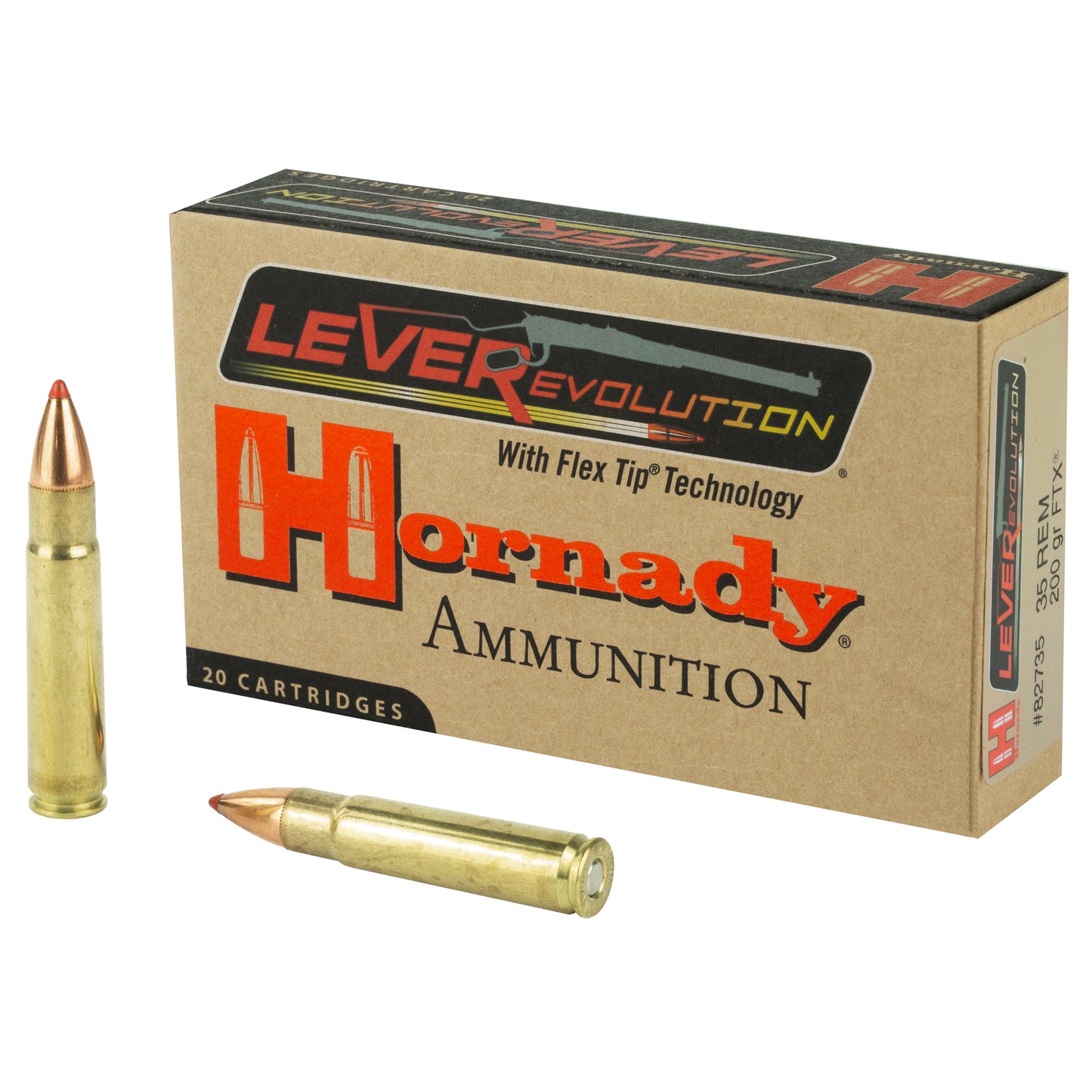 Hornady LEVERevolution 35 Remington 200gr FlexTip – 20 Rounds
