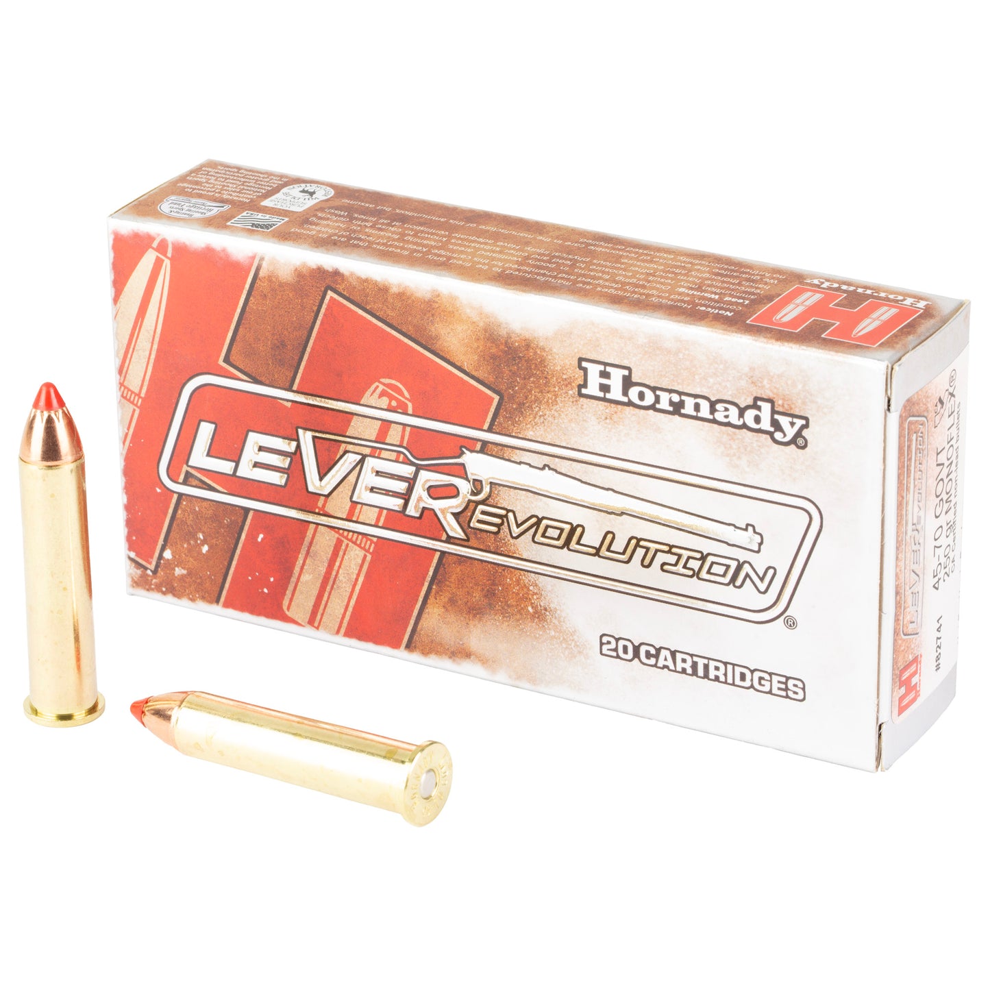 Hornady LEVERevolution 45-70 Government 250gr MonoFlex Lead-Free – 20 Rounds