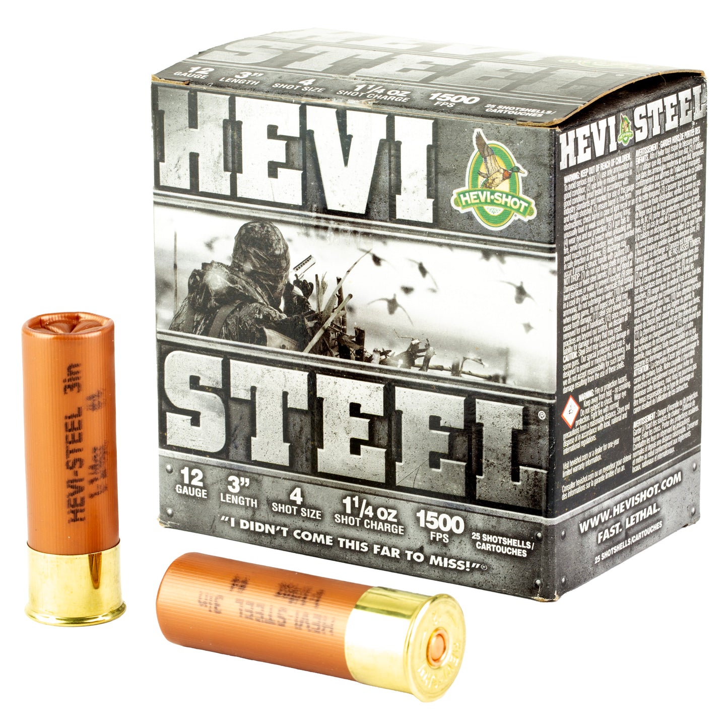 HEVI STEEL 12GA 3" #4 25/250