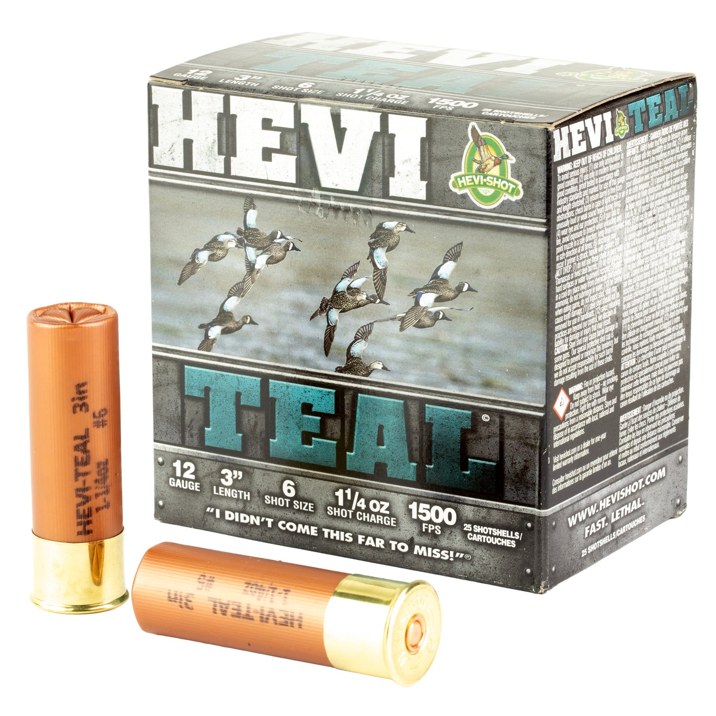 HEVI TEAL 12GA 3" #6 25/250