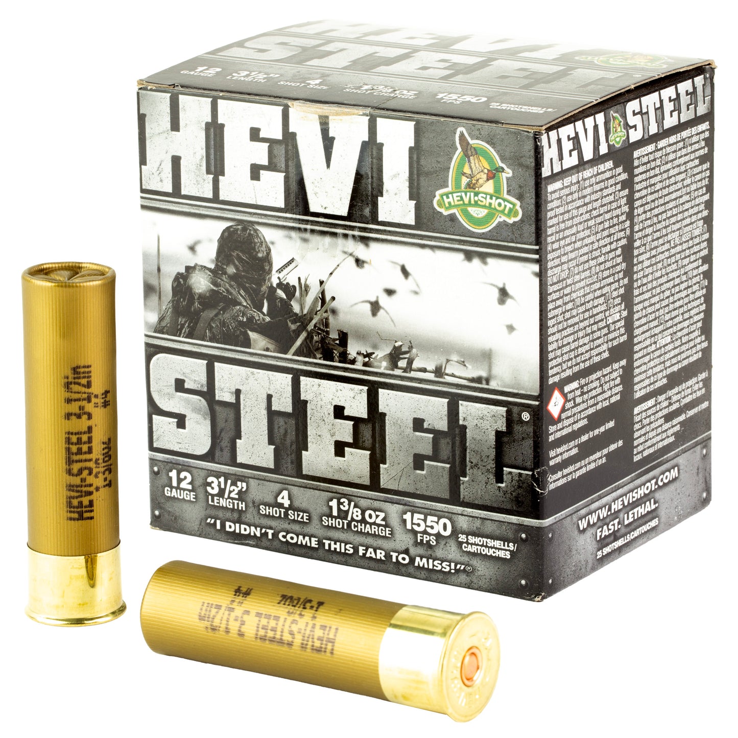 HEVI STEEL 12GA 3.5" #4 25/250
