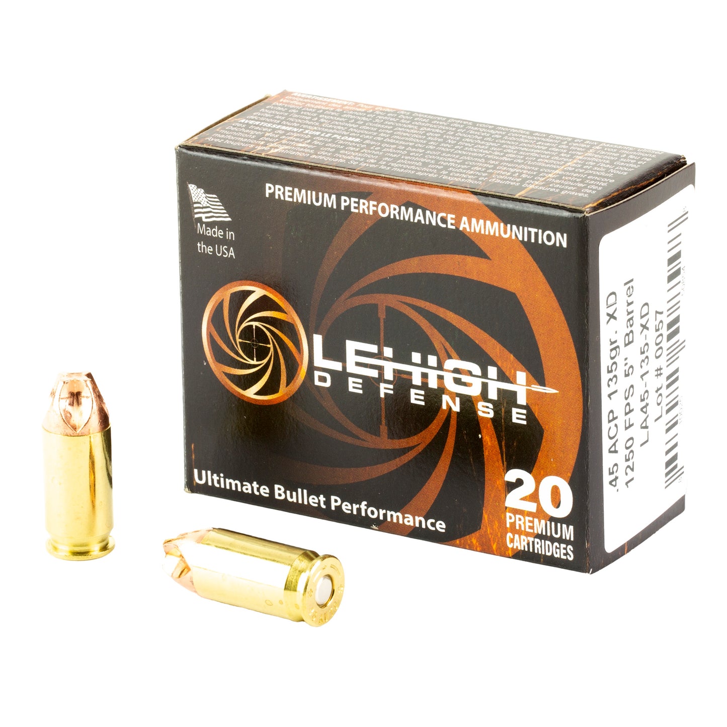 LEHIGH XTRM DFNS .45ACP 135GR 20/200