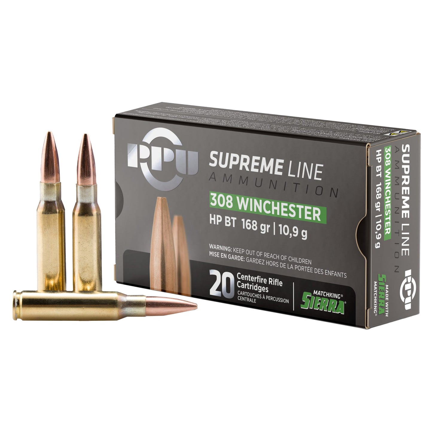 Prvi Partizan Supreme 308 Winchester 168gr HPBT – 20 Rounds