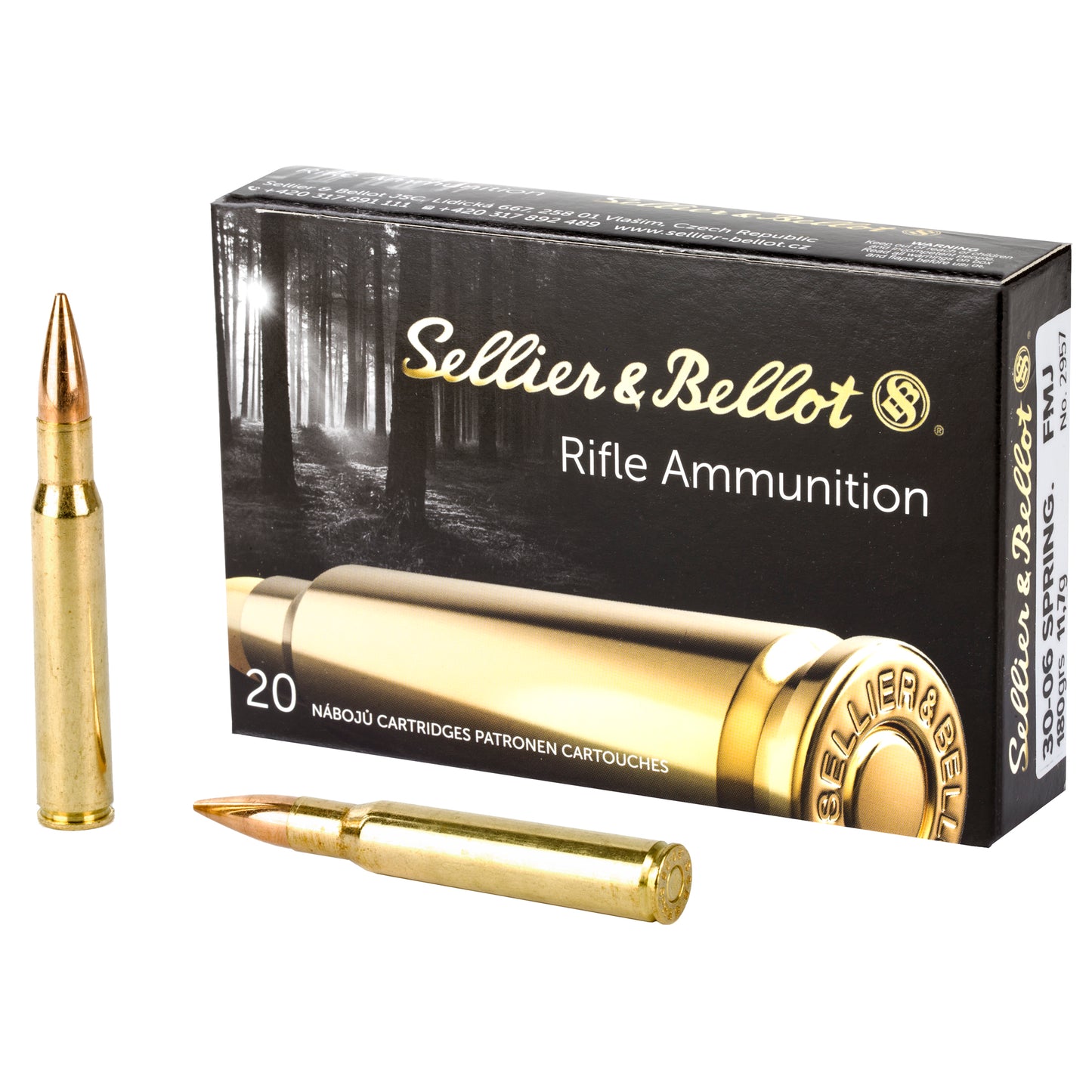 Sellier & Bellot 30-06 Springfield 180gr FMJ – 20 Rounds