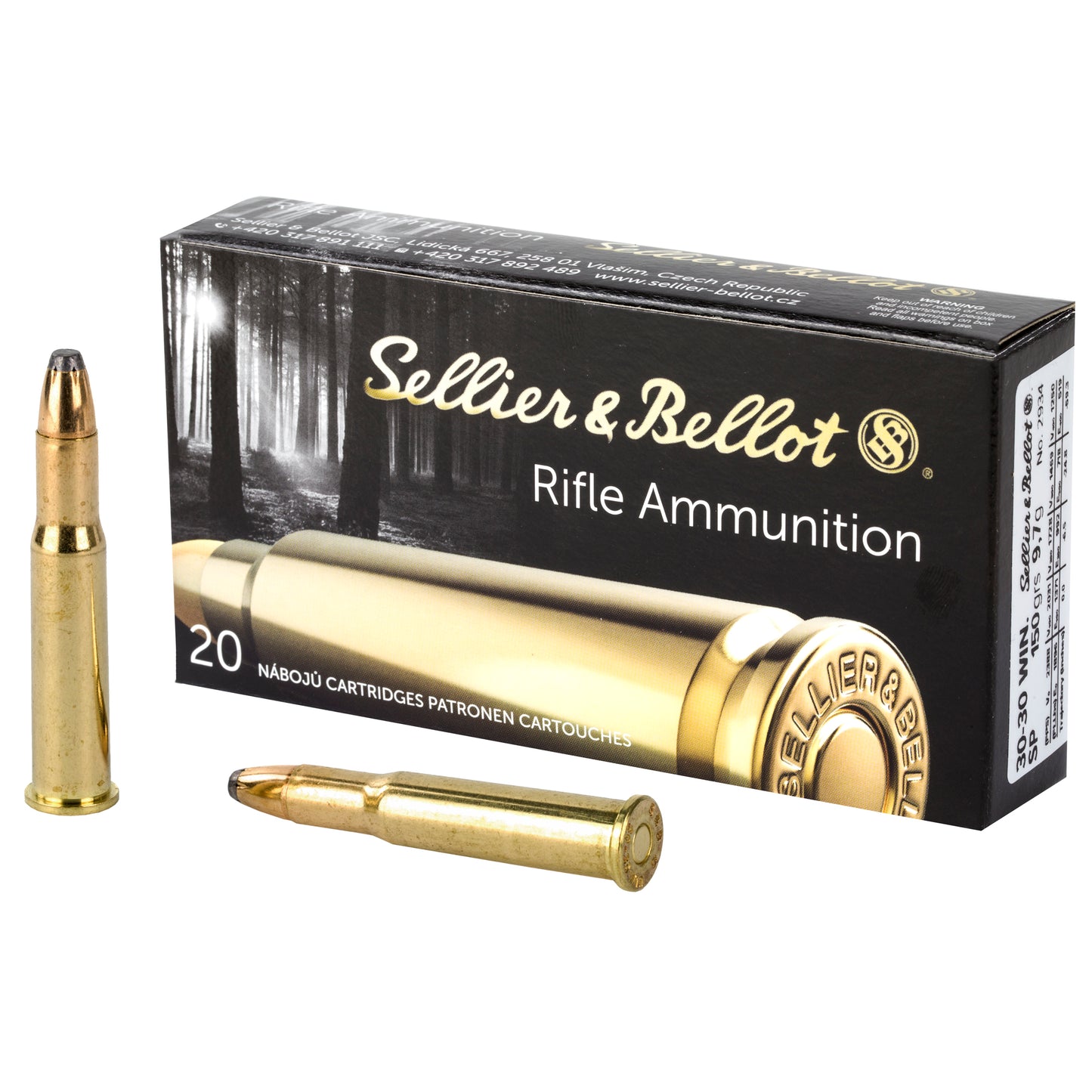 Sellier & Bellot 30-30 Winchester 150gr Soft Point – 20 Rounds