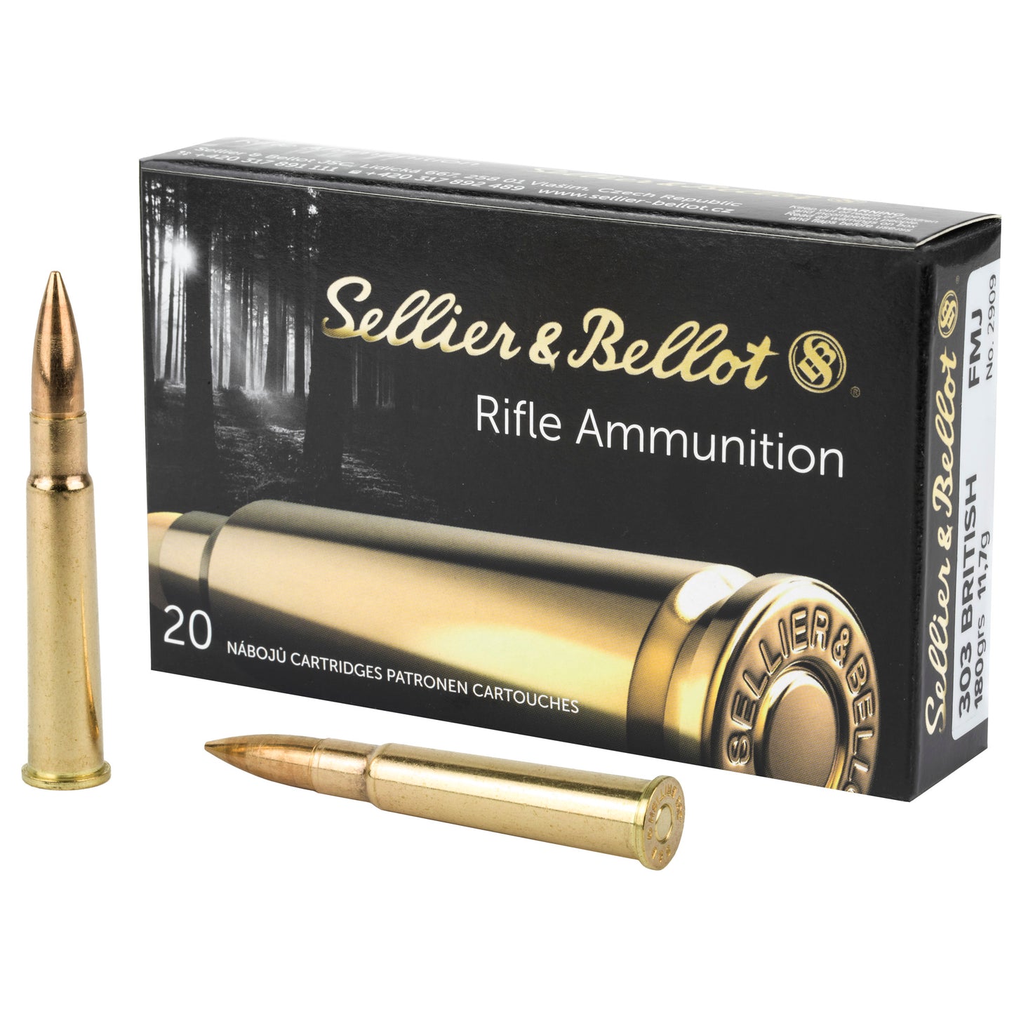 Sellier & Bellot 303 British 180gr FMJ – 20 Rounds