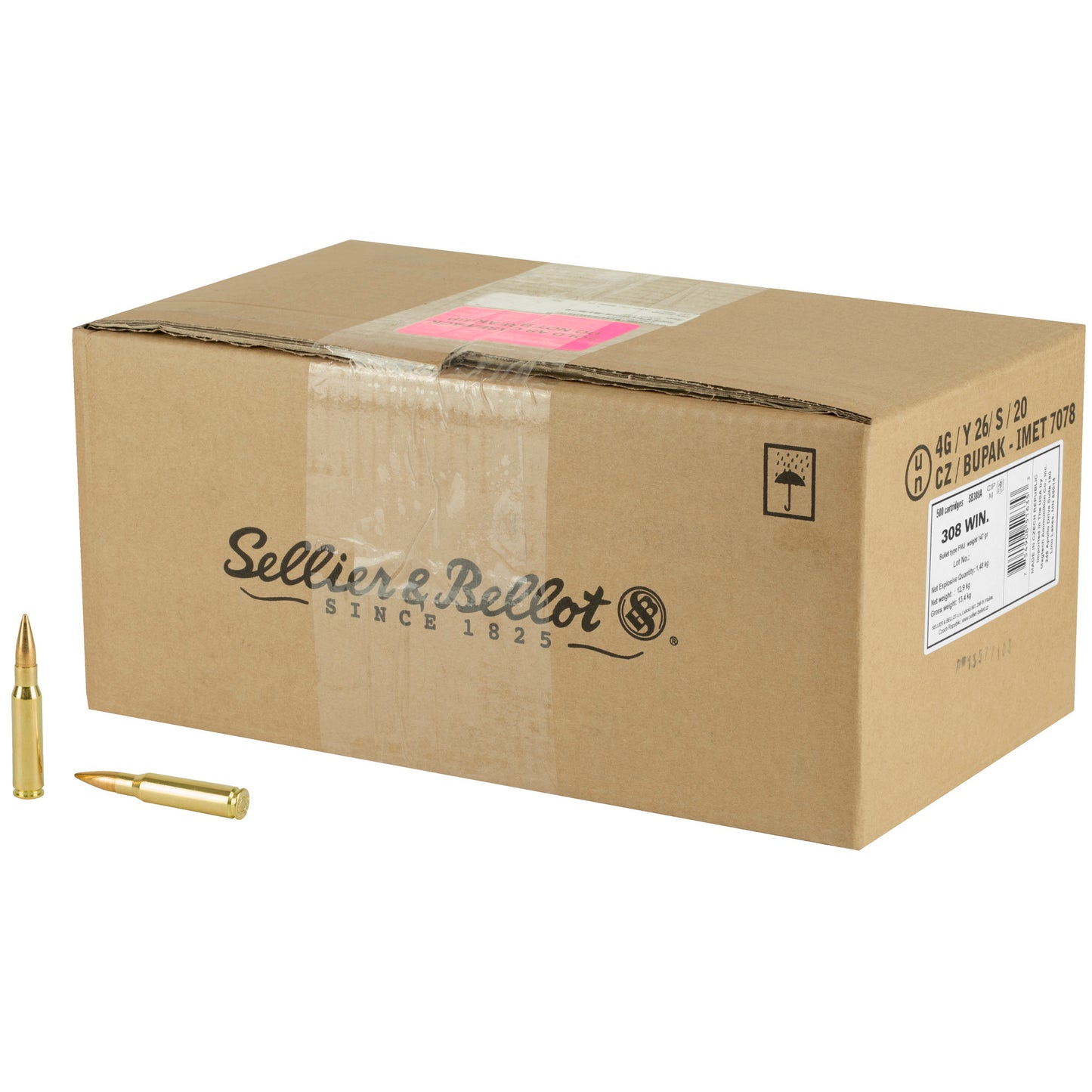 Sellier & Bellot 308 Winchester 147gr FMJ – 20 Rounds