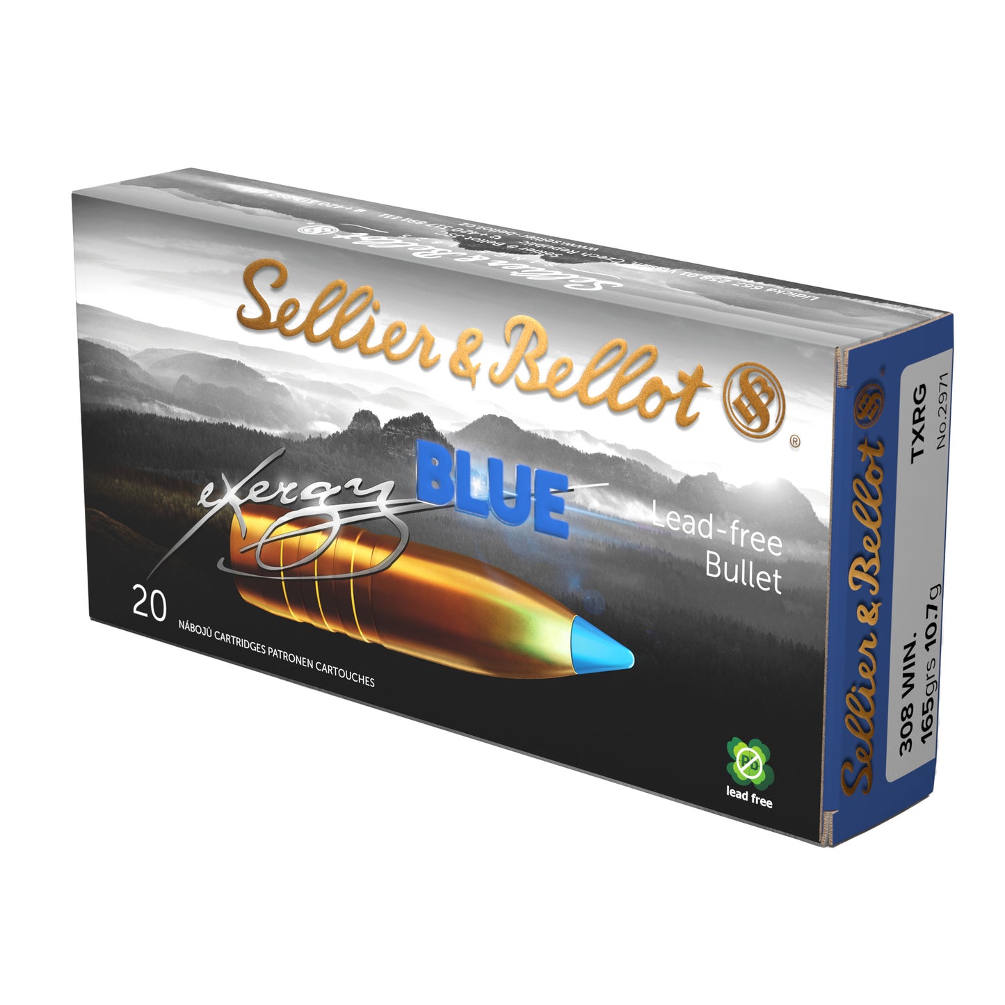 Sellier & Bellot Exergy Blue 308 Winchester 165gr Lead-Free Tipped – 20 Rounds
