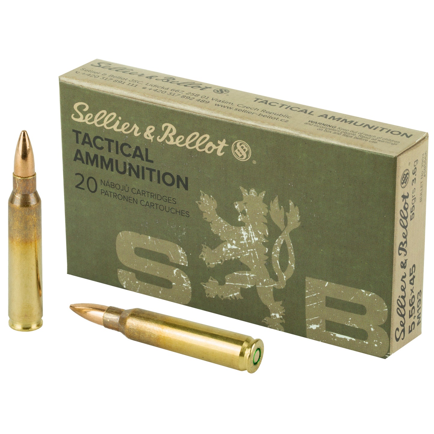 Sellier & Bellot 5.56 NATO 55gr FMJ – 20 Rounds