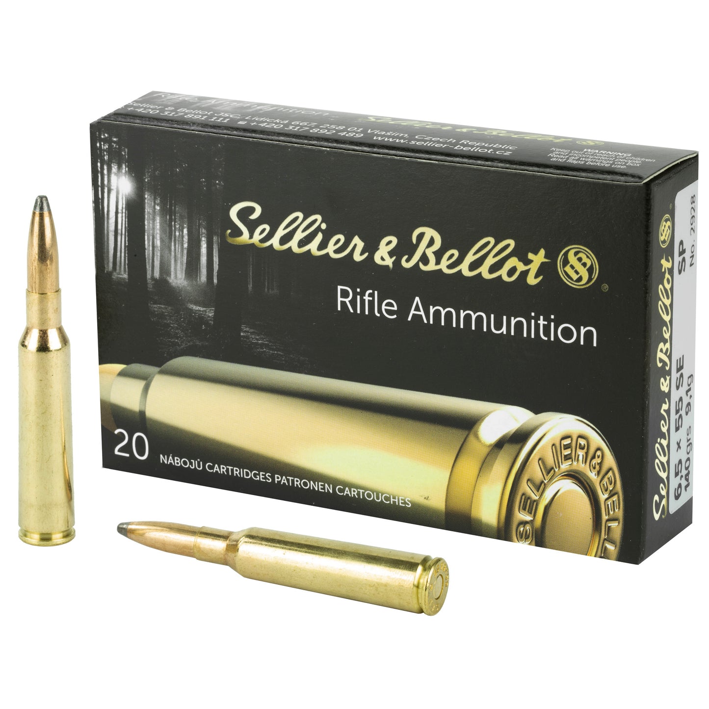 Sellier & Bellot 6.5x55 Swedish 140gr Soft Point – 20 Rounds