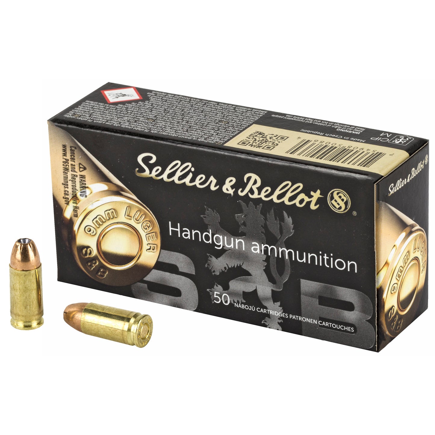 S&B 9MM 124GR JHP 50/1000