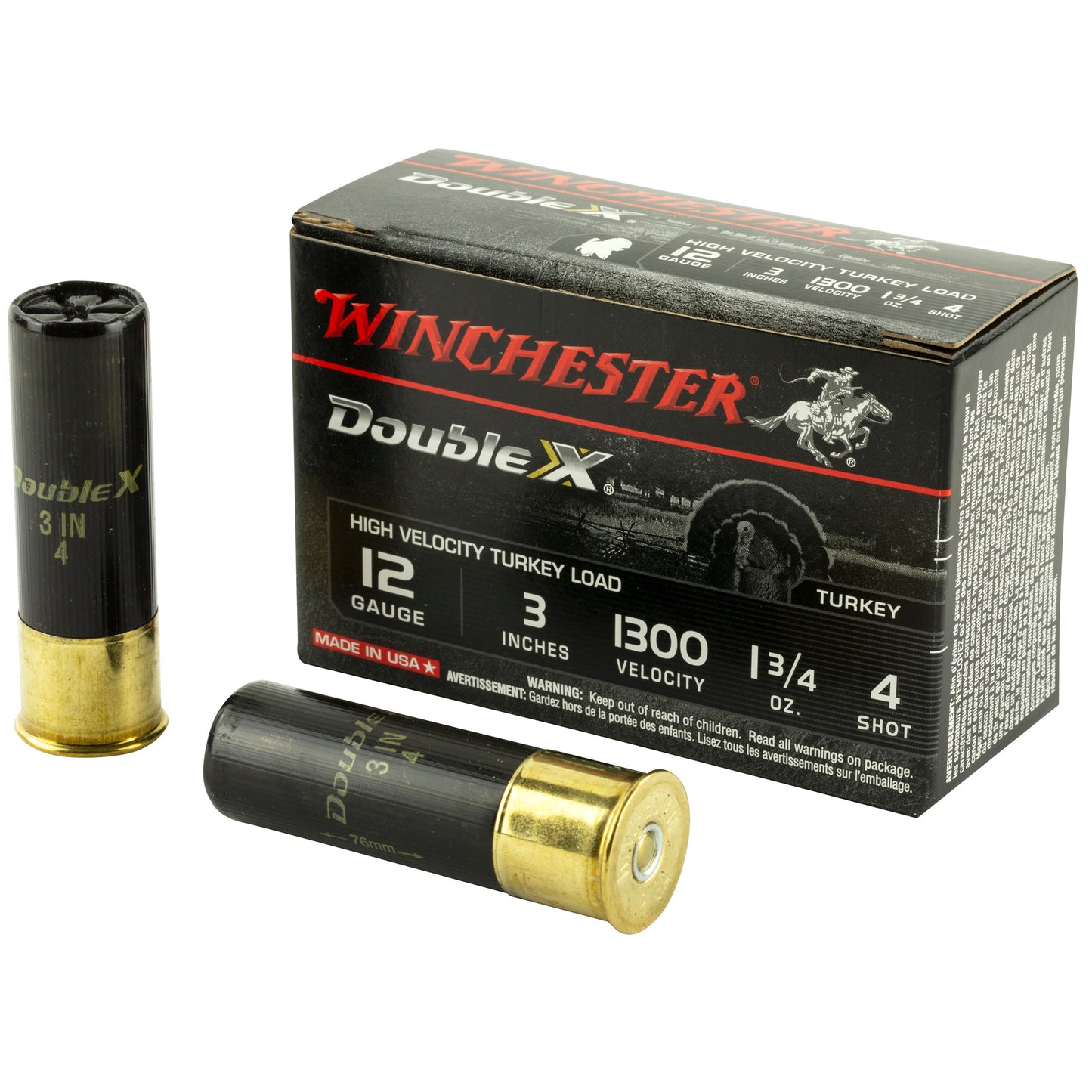 Winchester Double X High Velocity 12ga 3" #4 Turkey – 10 Rounds