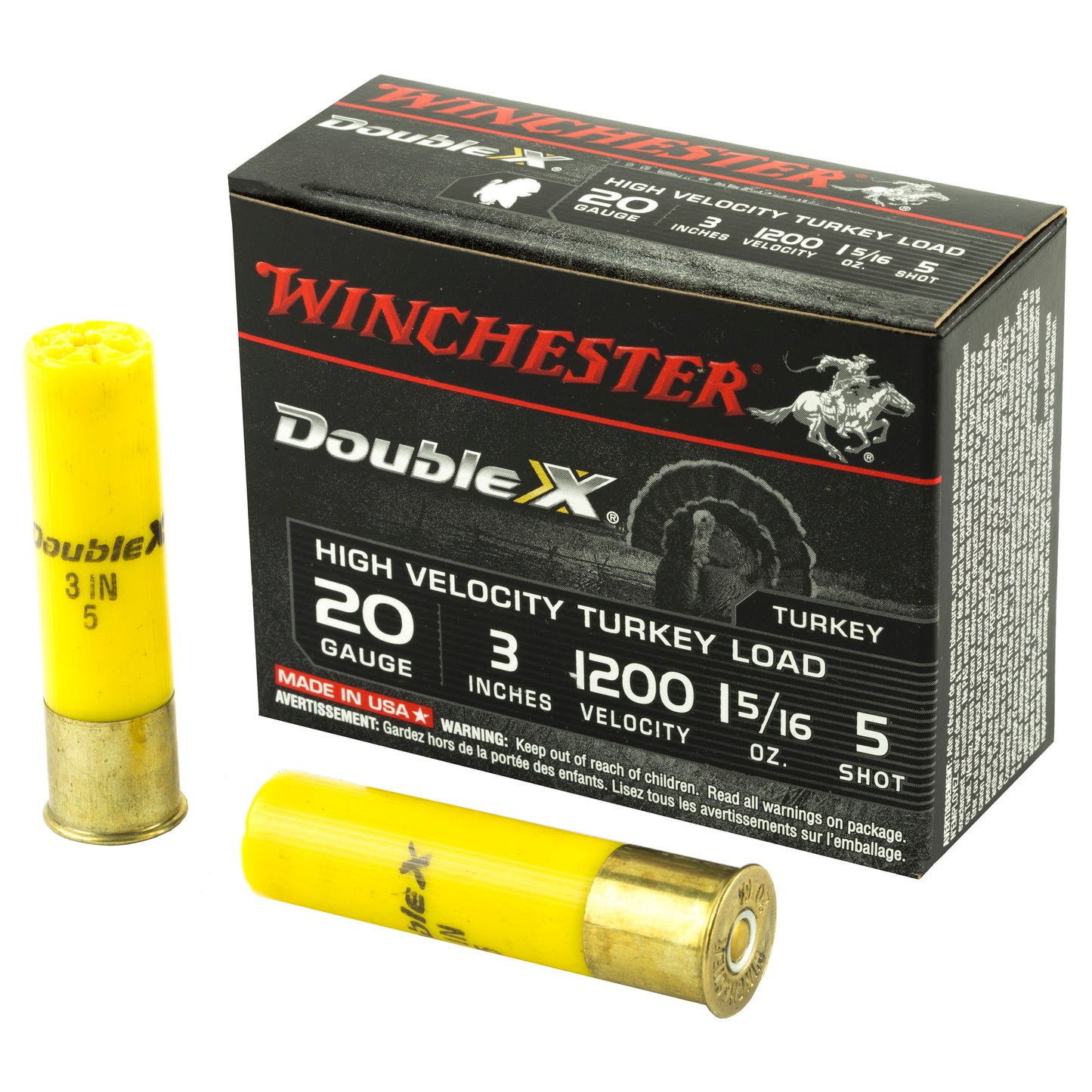 Winchester Double X High Velocity 20 Gauge 3" #5 Turkey Load – 10 Rounds