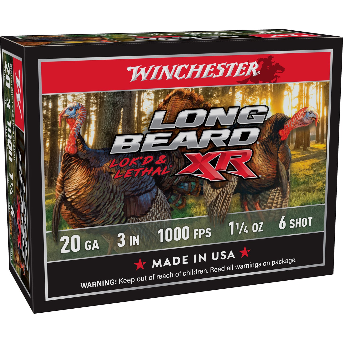 Winchester Long Beard XR 20 Gauge 3" #6 Shot 1.25oz Turkey Load – 10 Rounds