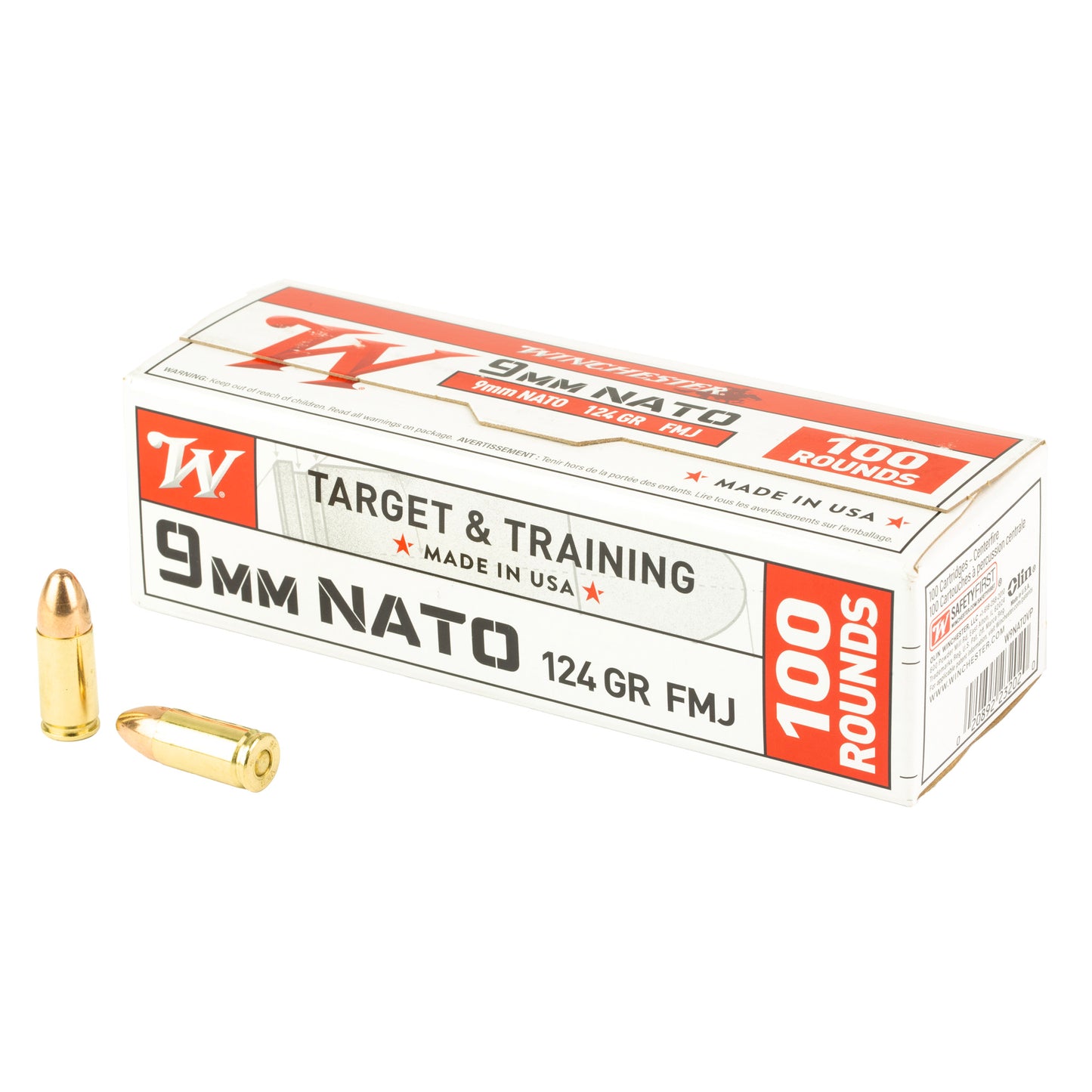 WIN USA 9MM NATO 124GR FMJ 100/1000