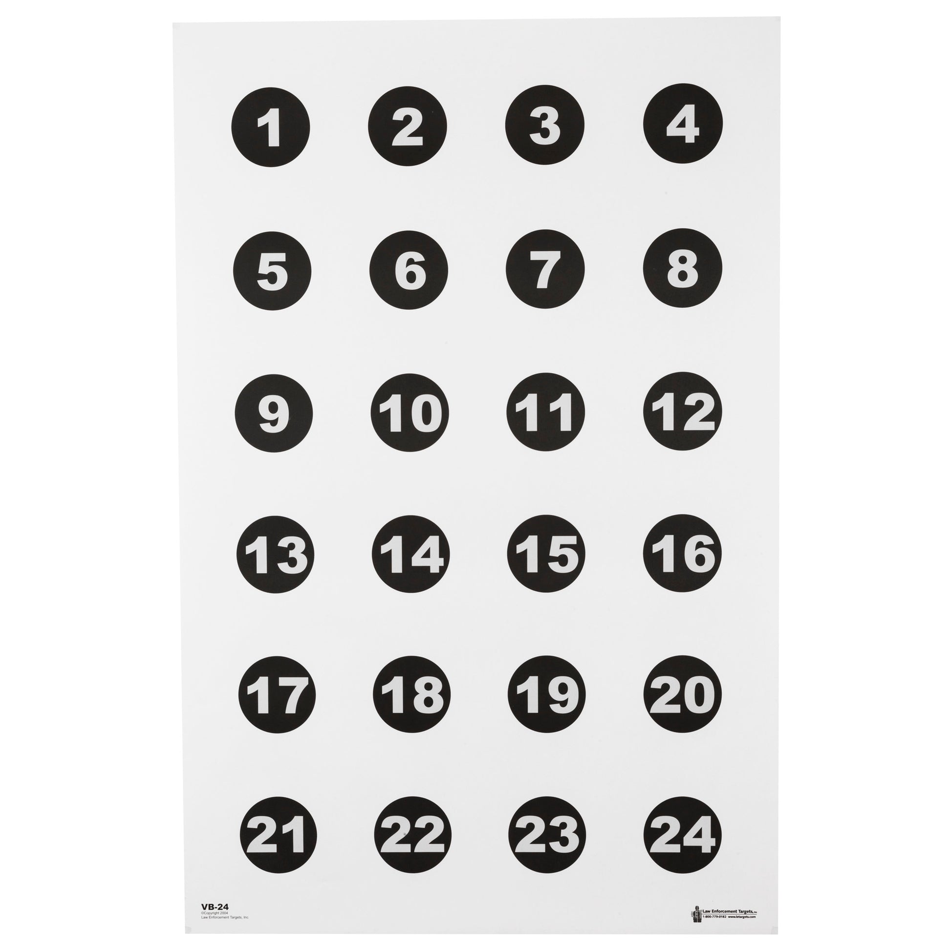 ACTION TGT 24 3 NMBR CIRCLES 100PK