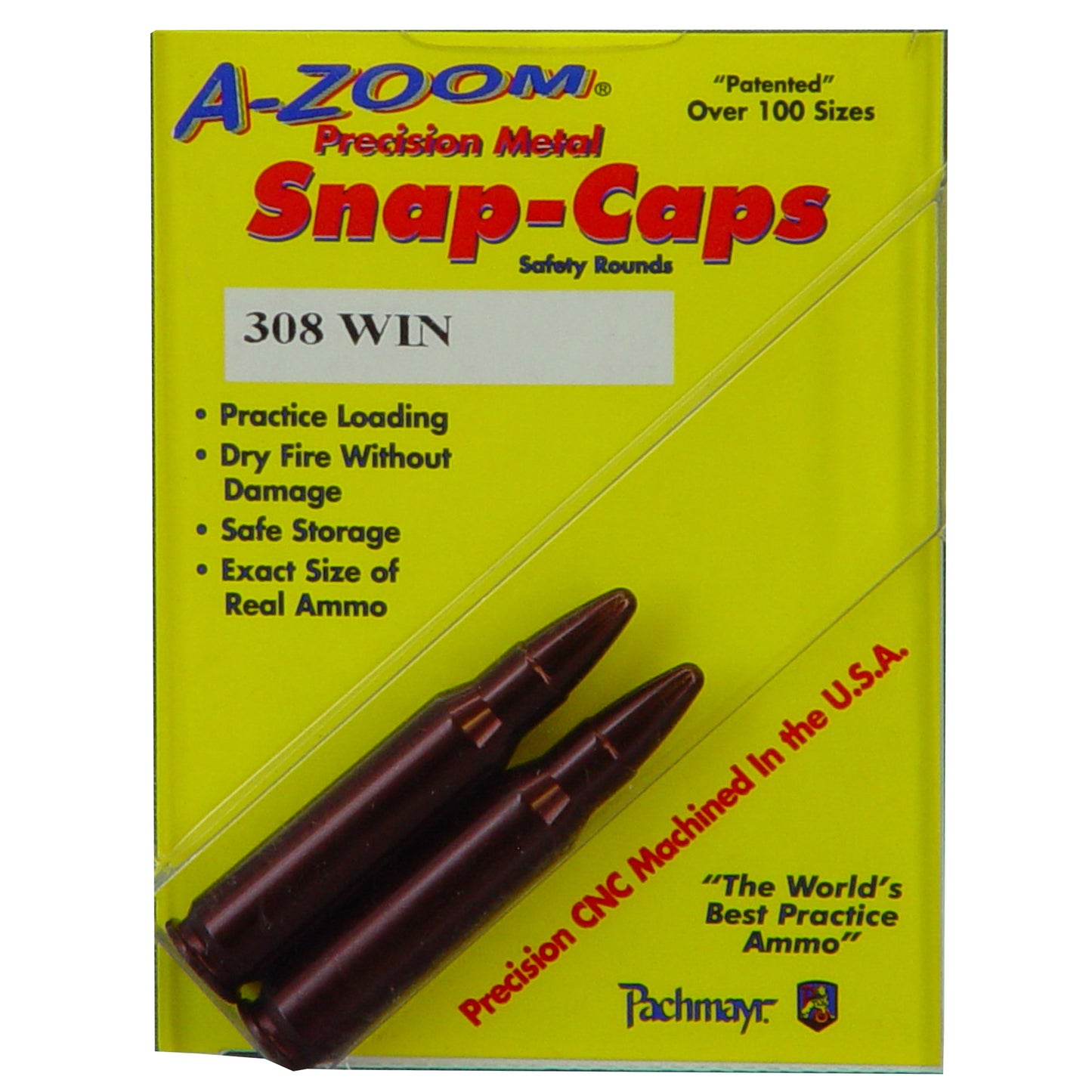 AZOOM SNAP CAPS 308WIN 2/PK RED