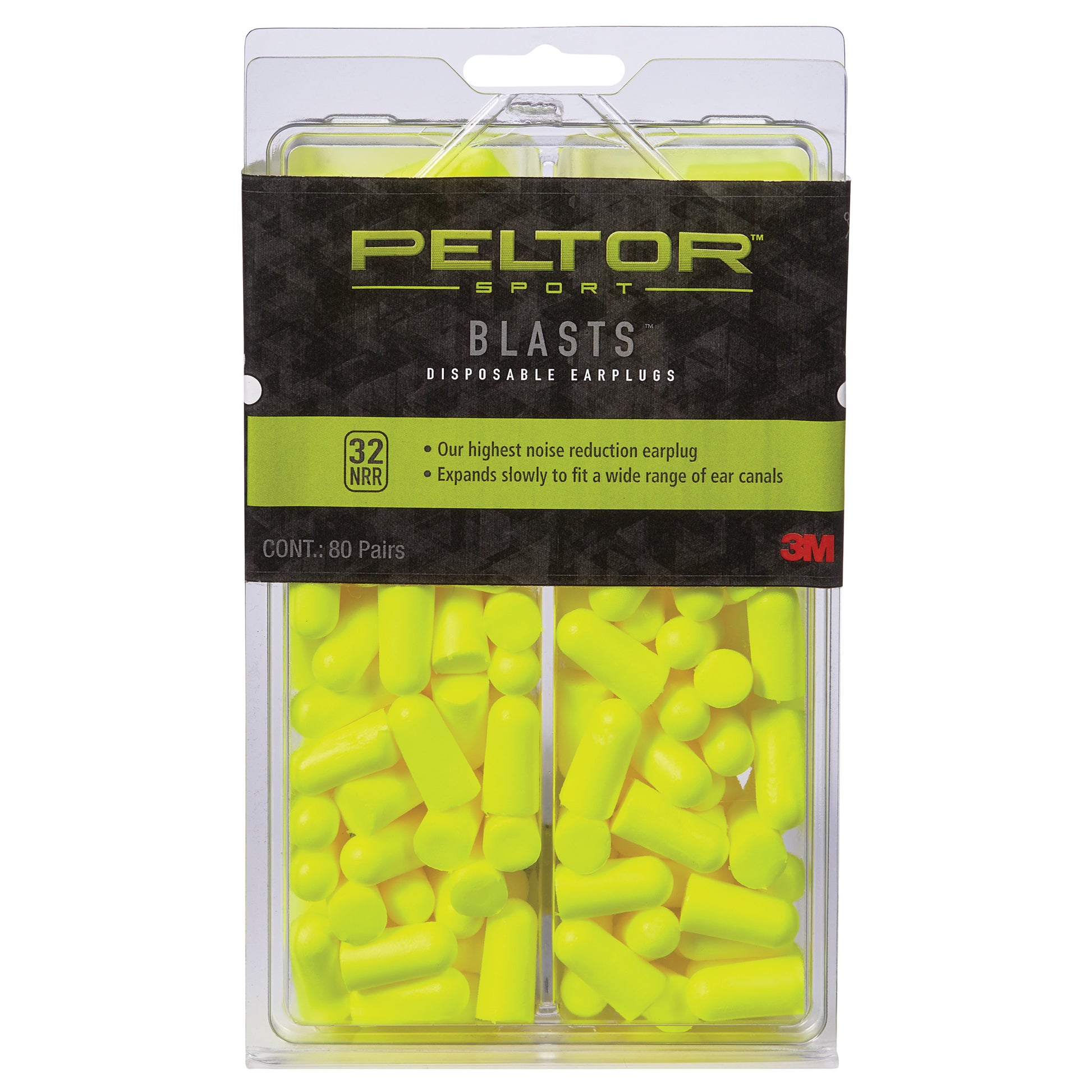 PELTOR SPORTBLAST DISP EARPLG 80PAIR