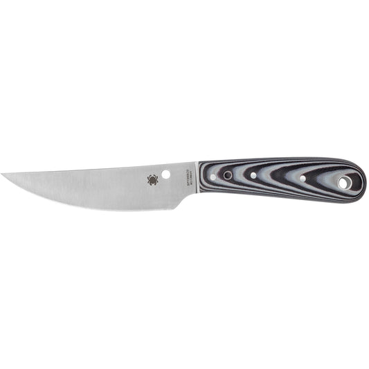 SPYDERCO BOW RVR G-10 BLK/WTE W/STH