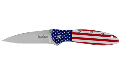 KERSHAW LEEK 3 USA FLAG/SLV