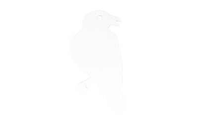 B/C AR500 3/8 SILHOUETTE CROW WHT