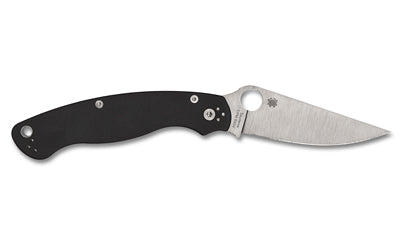 SPYDERCO MILITARY 2 4 BLK/SLV LEFT