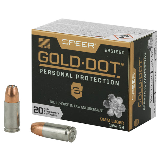 SPR GOLD DOT 9MM 124GR HP 20/200