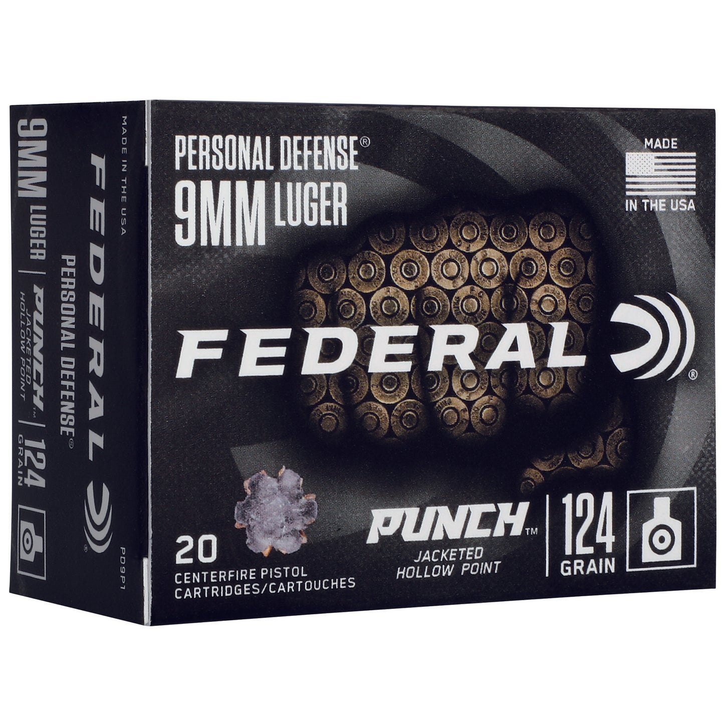 FED PUNCH 9MM 124GR PUNCH JHP 20/200