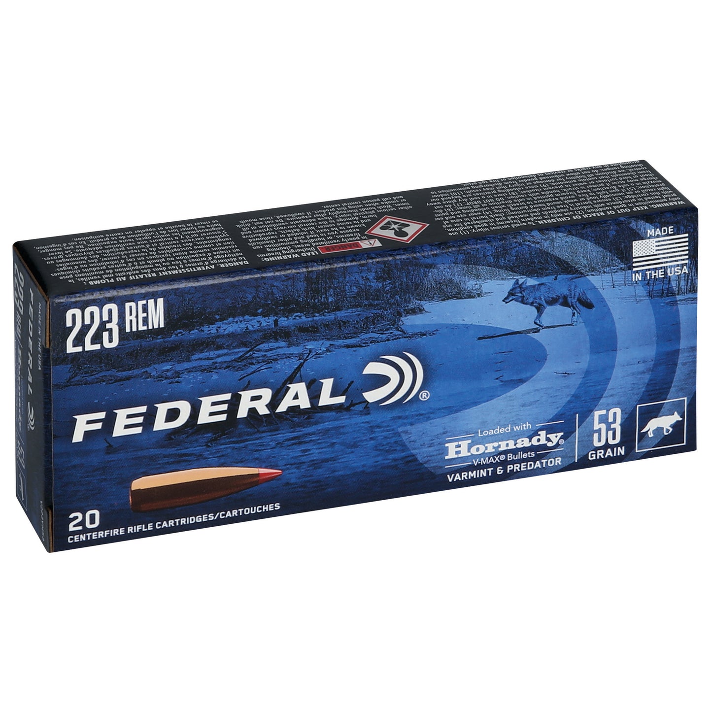 FED V&P 223REM 53GR HRNDY V-MAX 20/2