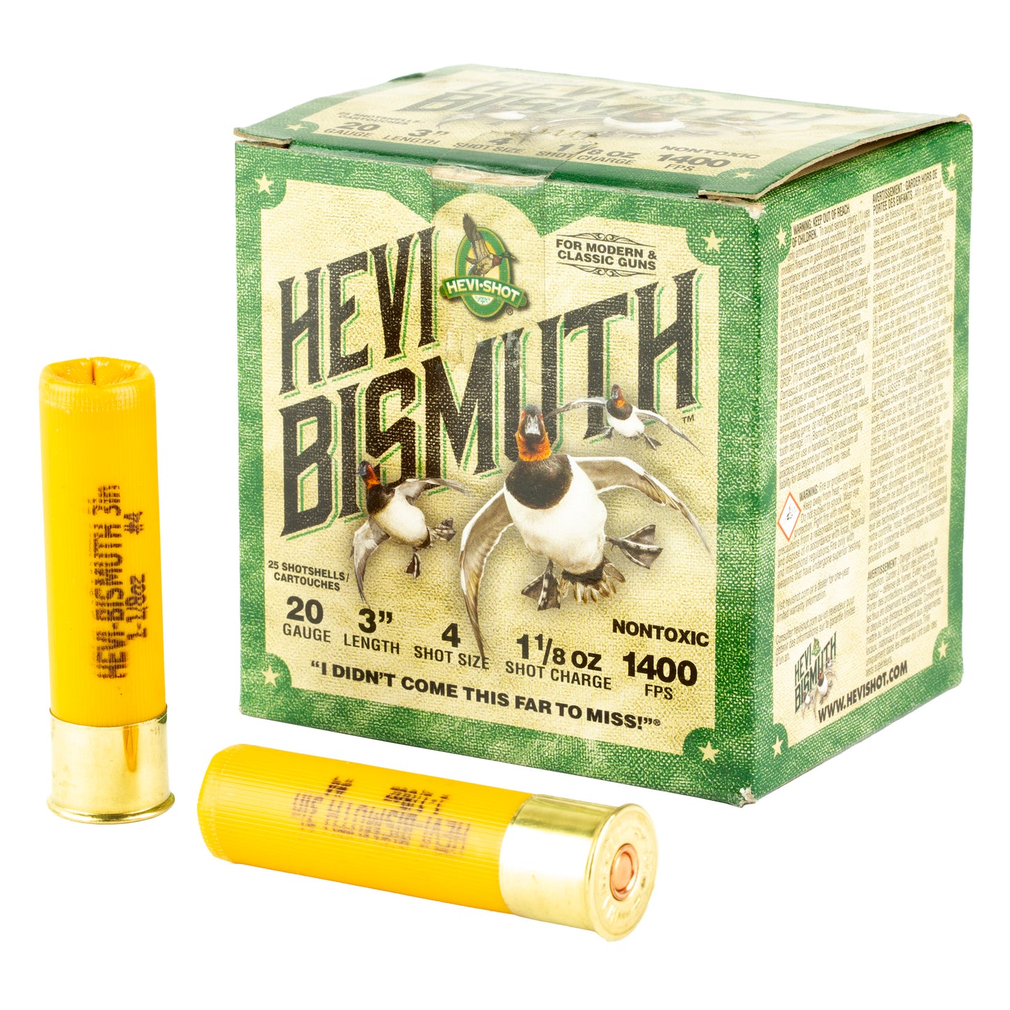 HEVI BISMUTH 20GA 3" #4 25/250